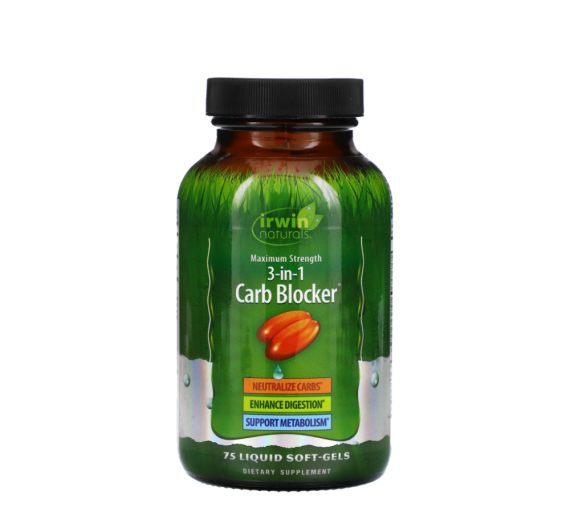 3-In-1 Carb Blocker, Maximum  Strength, 75 Softgels